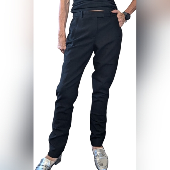 J Crew Women’s Maddie Black Wool Blend Minimalist Tall Pants Slacks Size 4T - Picture 1 of 10